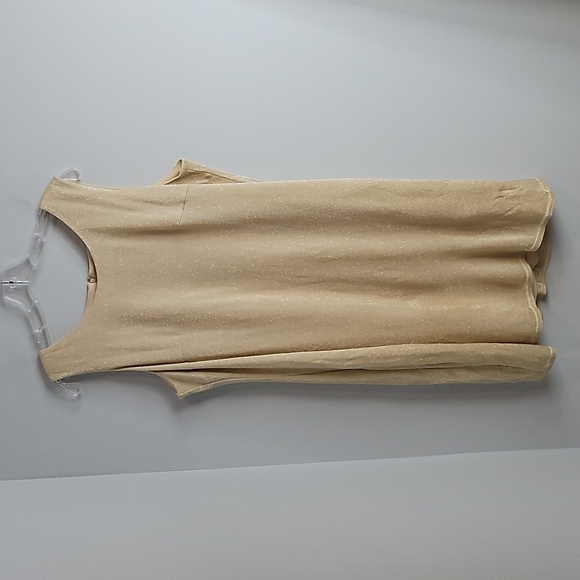 ONYX NITE Gold Sparkle sleeveless evening shift midi dress 16 - Picture 1 of 8